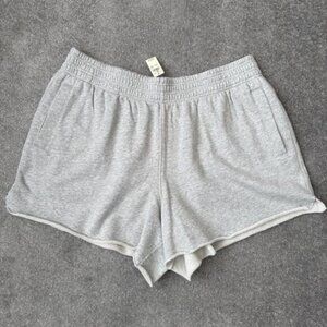 Aerie Sweat Shorts Womens XL Gray French Terry Real Good Lounge Casual Pockets